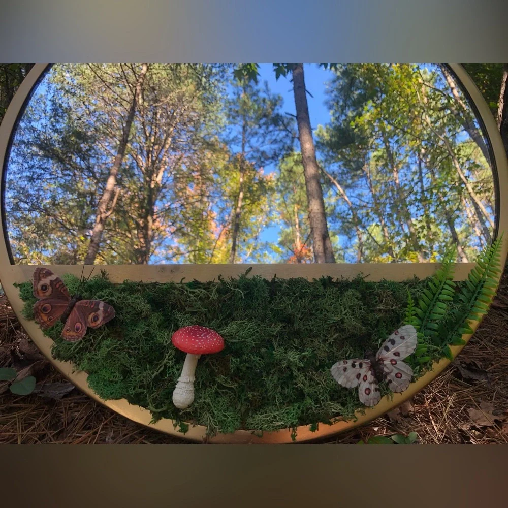 Fairy Moss Mushroom Mirror